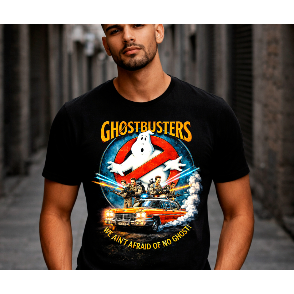 Camiseta CAÇA-FANTASMAS • Ghostbusters • Filme Clássico do Cinema • Unissex 100% Algodão