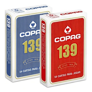 2 Baralhos Copag 139 Azul & Vermelho Generico Naipe Convencional 54 Cartas (PRIMEIRA LINHA) em Oferta na Shopee