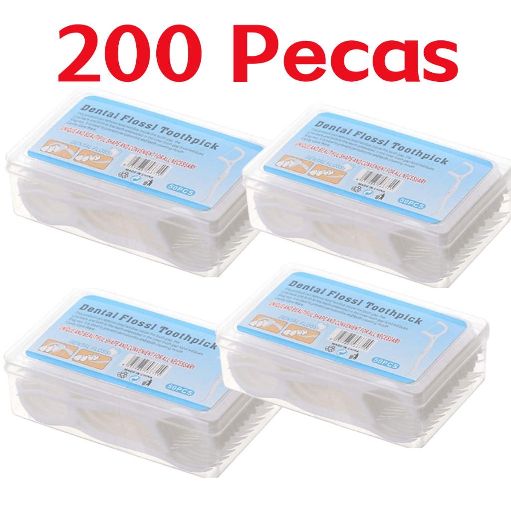 kit200 Fio Dental Infantil em Formato de Arco Ultra Fino para uma Limpeza Eficaz