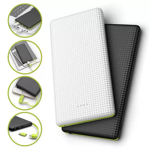 Carregador Portátil Power Bank 5000/10000mah com Adaptador para iPhone e Android (V8)