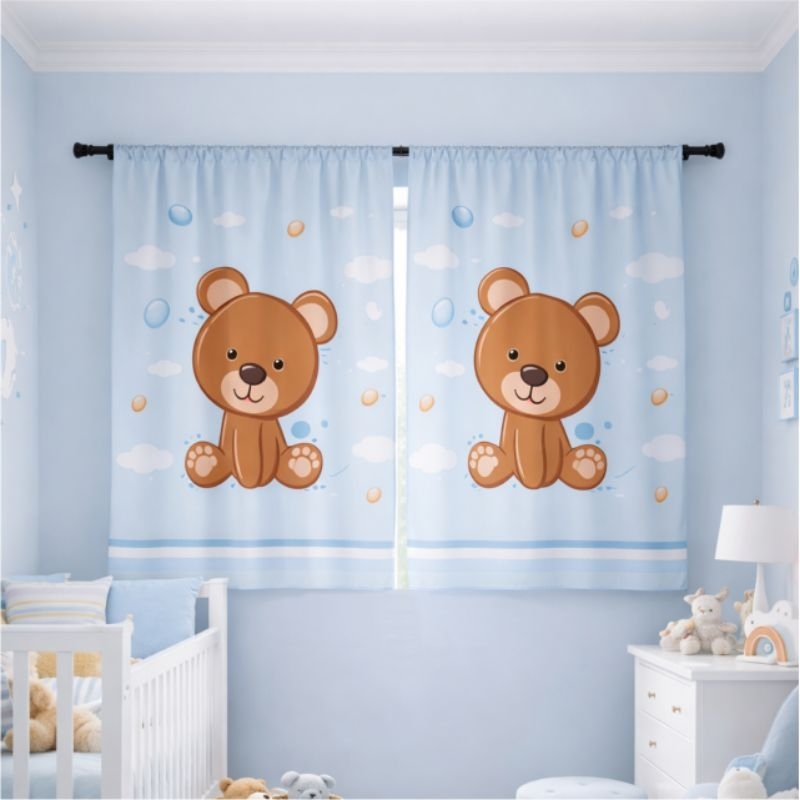 CORTINA INFANTIL URSA e URSO