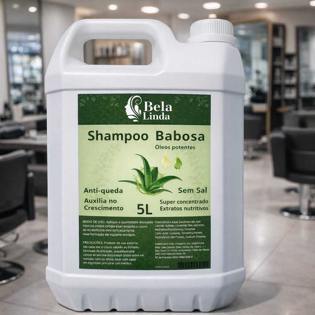 Shampoo 5l Babosa Antiqueda e Crescimento Sem Sal Bomba Profissional Detox