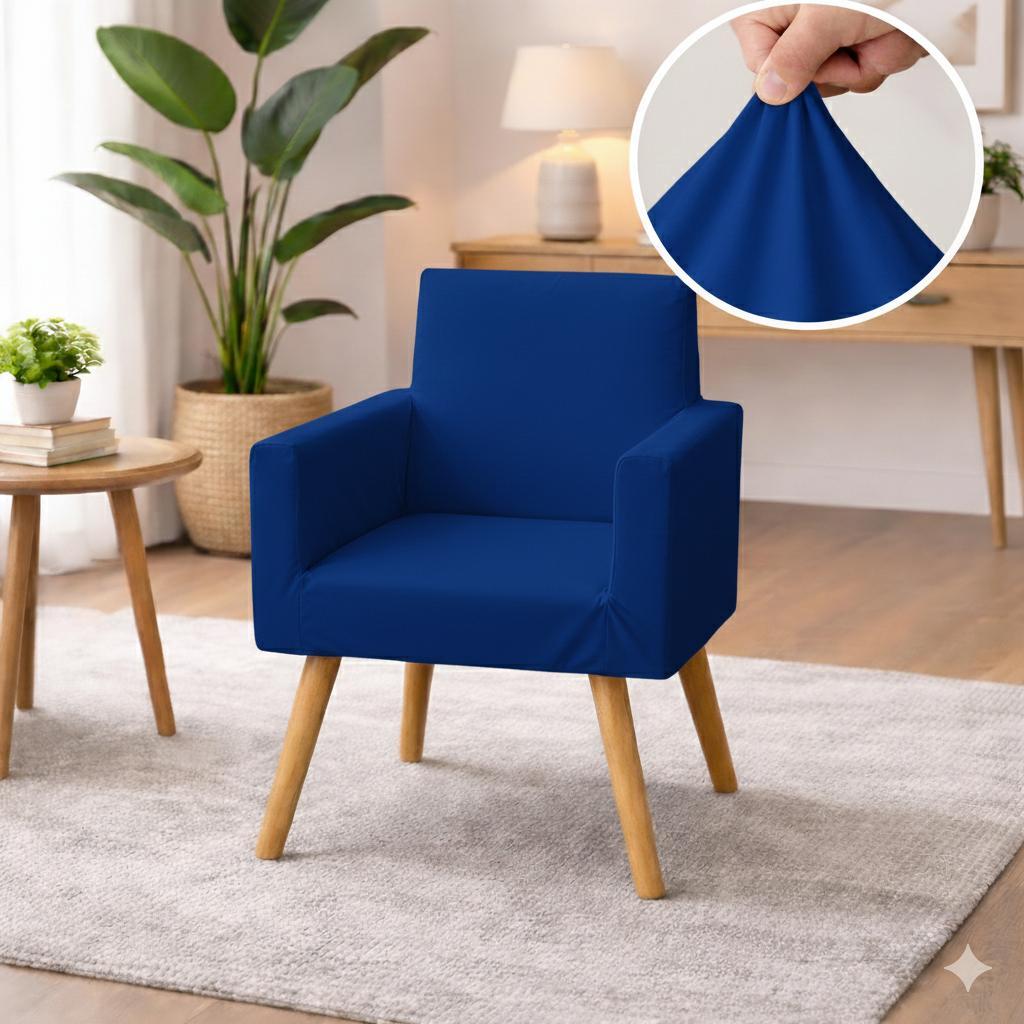 01 Capa Poltrona Nina pé palito Malha Gel Elástica Ajustável Protege e Decora recepção  consultório