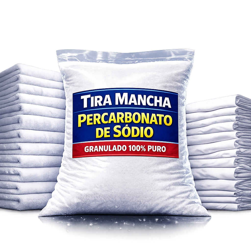 Percarbonato de Sodio Granulado Puro 250g 500g 1kg 2Kg Clareador Remove Mancha Roupas Brancas