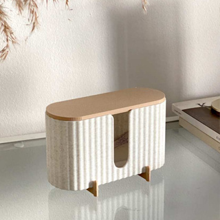 Organizador com Tampa Minimalista | Caixa Organizadora Moderna | Porta absorvente em Oferta na Shopee