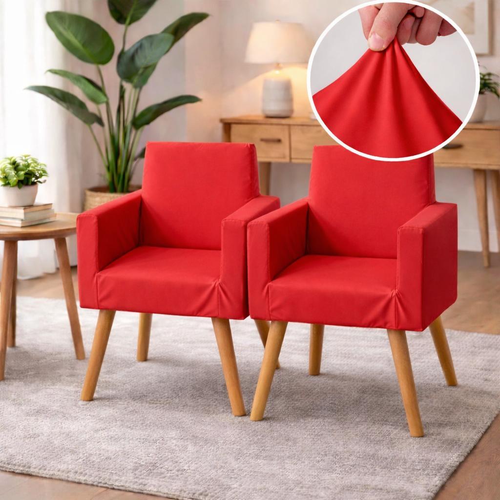 02 Capas de Cadeira   Poltrona Nina Malha Gel–Ajustável Elástica Protege Decora recepção consultório