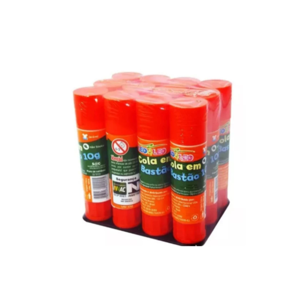 Caixa Com 6 Unidade De Cola Bastão Cola Escolar E Artesanato 10g