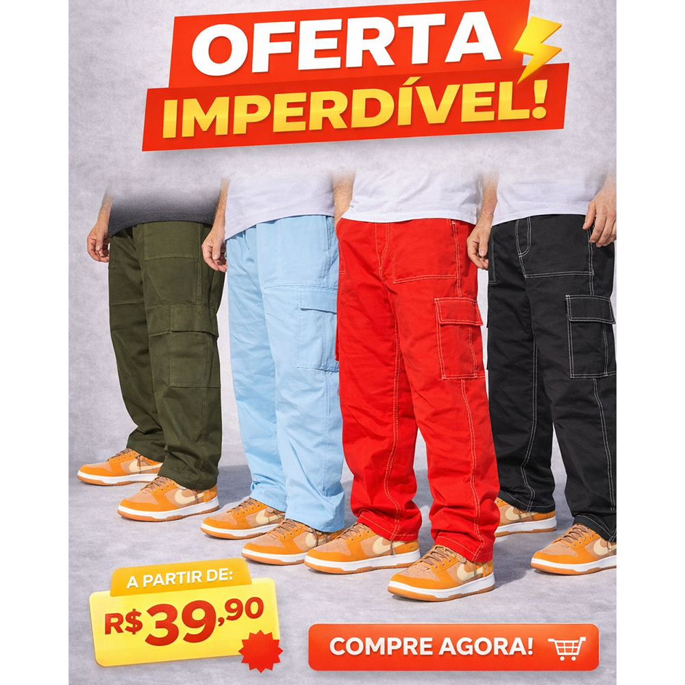 PROMOÇÃO calça cargo PROMOÇÃO Calça Cargo Preta Ou Bege 5 Bolso Tecido Super Leve Unissex e infantil