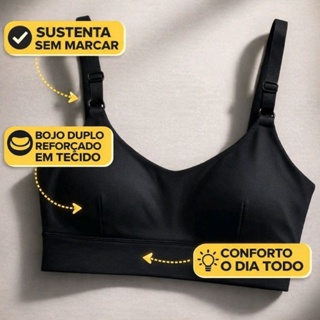 KIT 3 Sutiãs Básico Reforçados Tecido do Bojo com tecido Duplo  Alça Regulável Microfibra Top Lingerie . em Oferta na Shopee