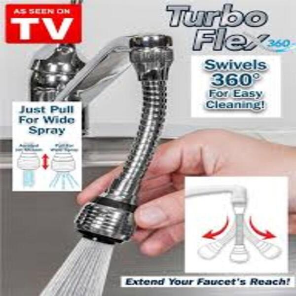 Extensor Flexivel Para Torneira Arejador Prolongador Turbo Flex Bica Agua Cozinha Banheiro Universal Em Inox Luxo