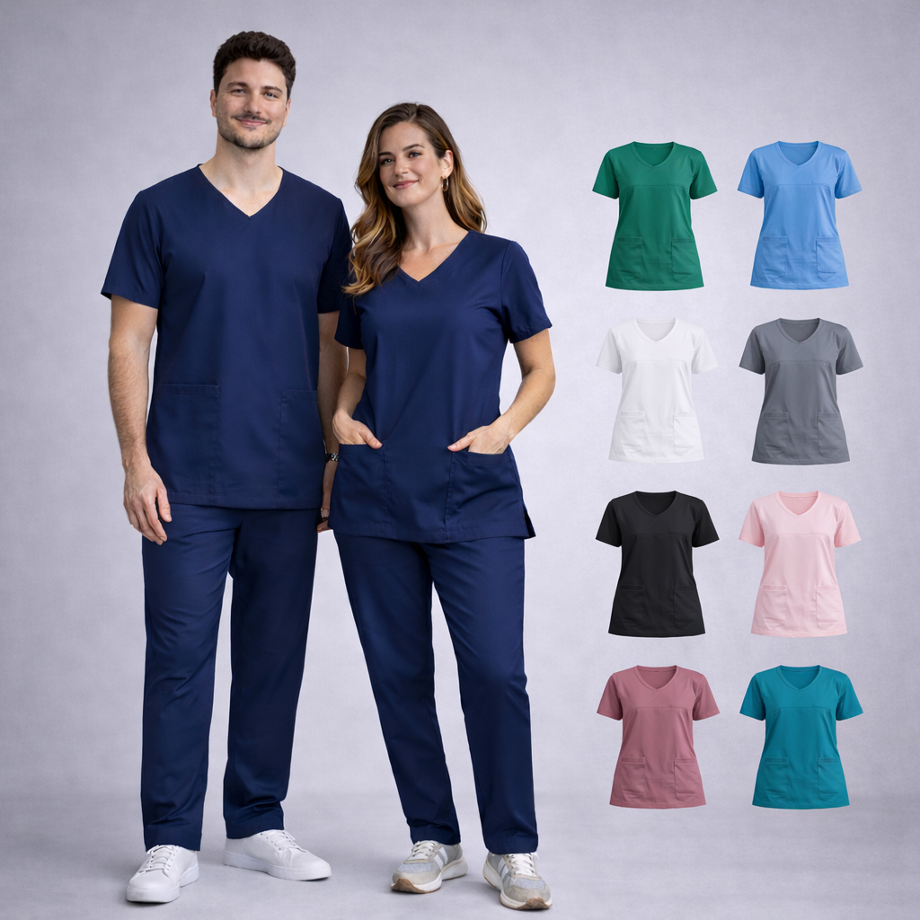 Pijama Cirurgico Conjunto Scrub Hospitalar Unissex Profissional Feminino Masculino em Oferta na Shopee