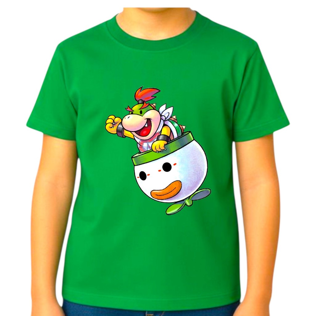 Camiseta Infantil Mario e Browser JR 2 ao 10