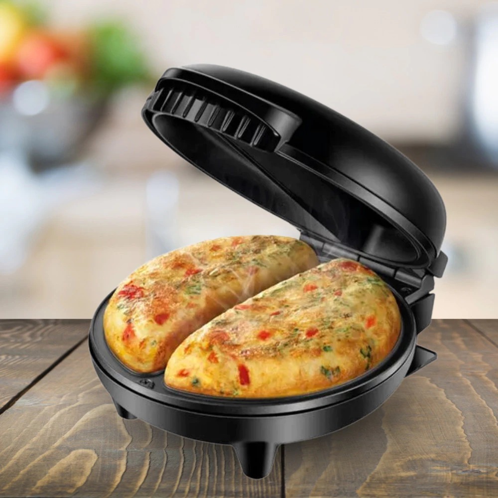 Imagem Omeleteira Antiaderente Elétrica Dupla Base Antiderrapante 800W Acabamento Em Inox 127V Ou 220V-AGRATTO