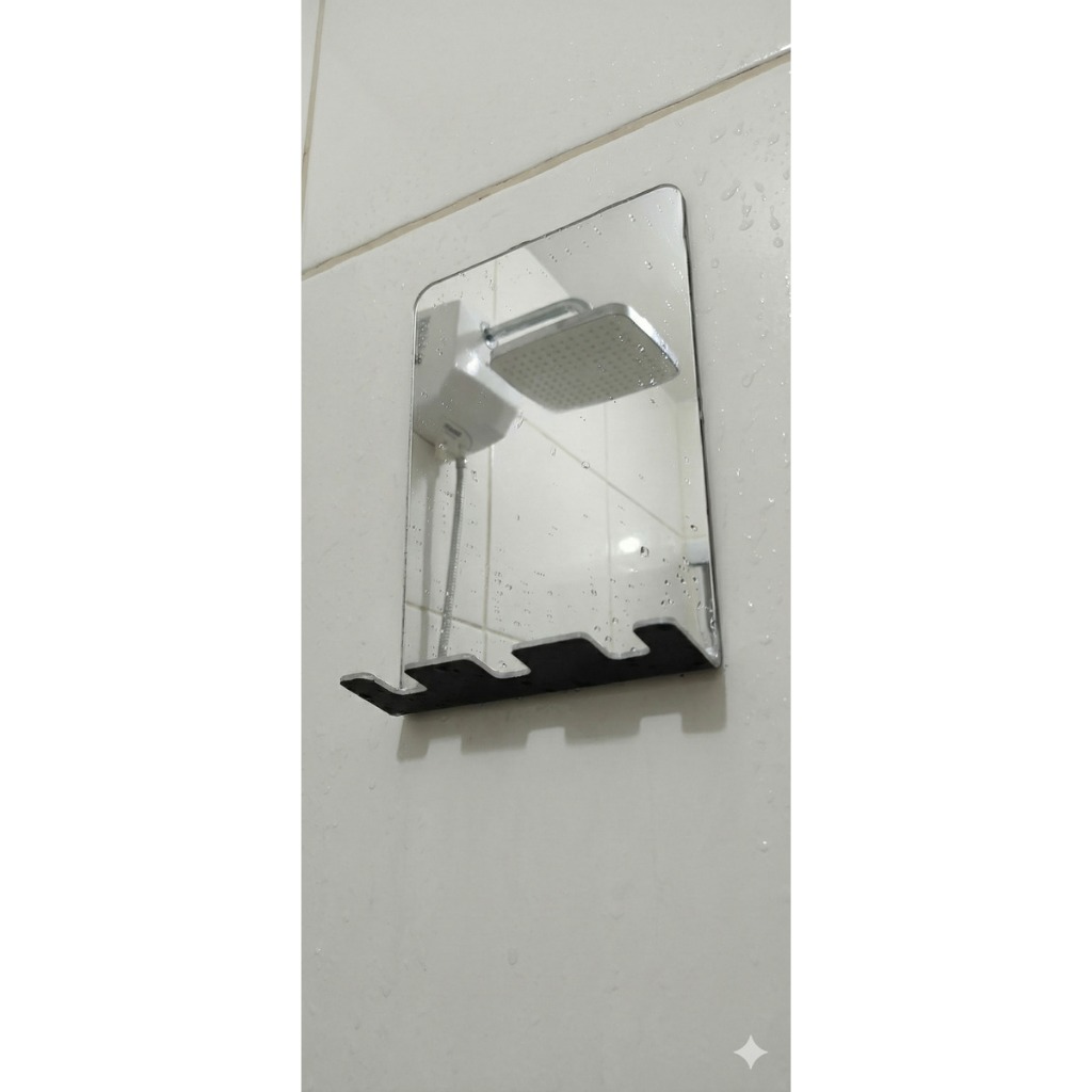 Espelho de Banheiro Para Maquiar/Depilar com Suporte em Acrílico Espelhado Não Embaça