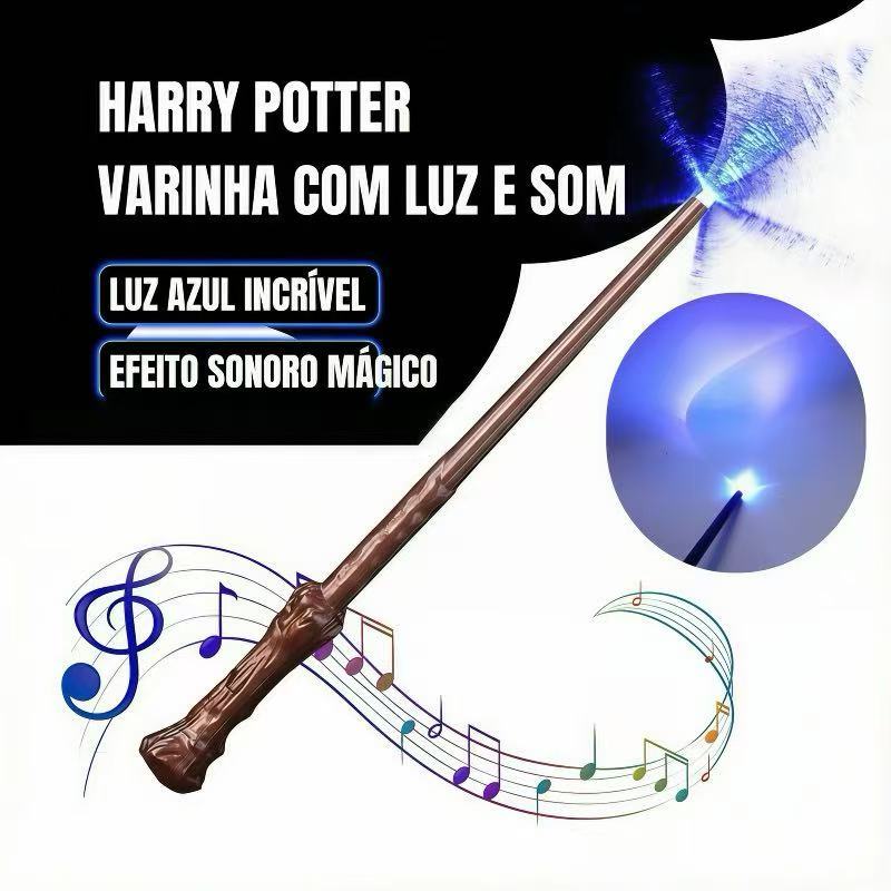 Varinha Magica Harry Potter com Luz e Som Brinquedo Infantil Cosplay Fantasia LED em Oferta na Shopee