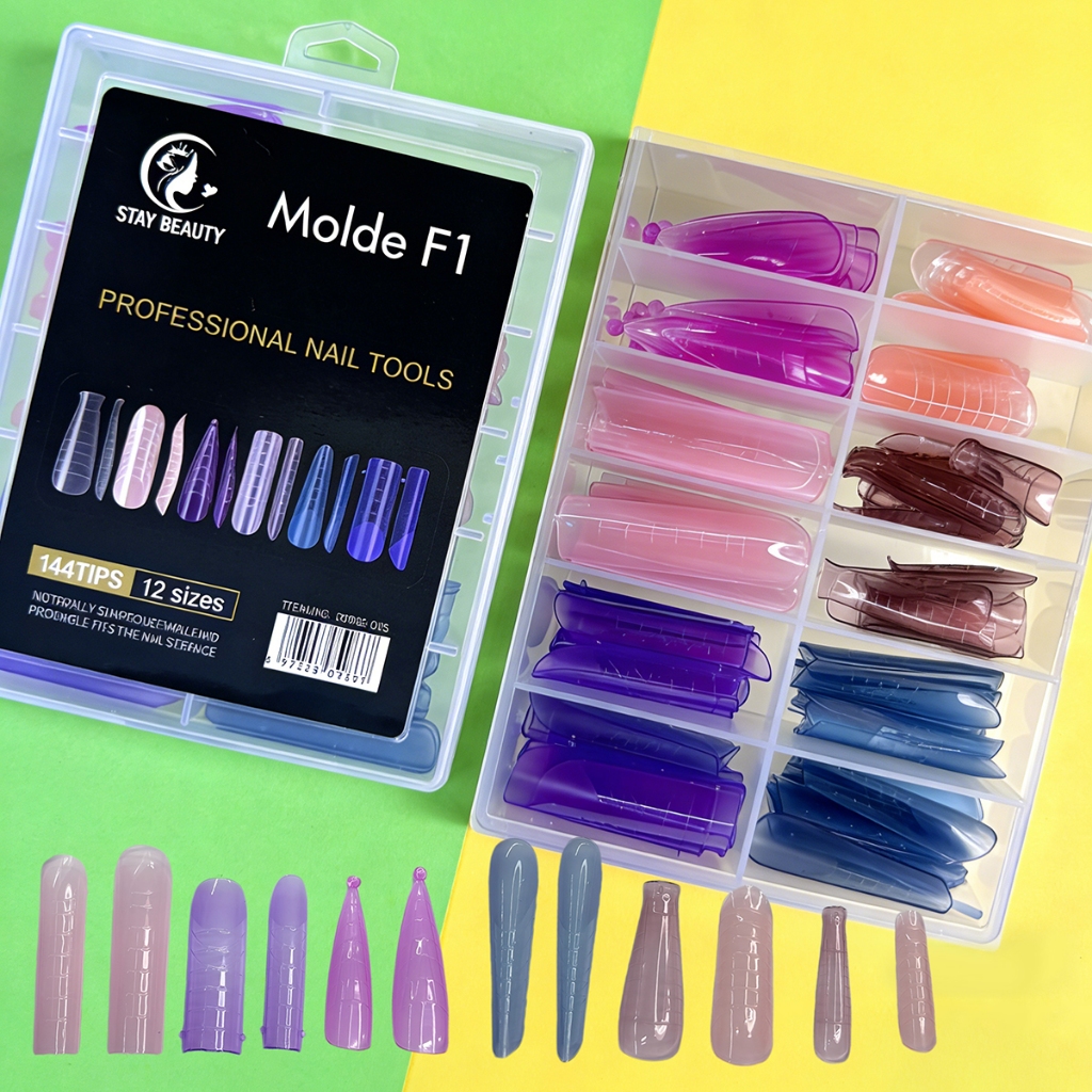 Molde F1 Colorido Diversi 6 Formatos Sortidos Bailarina Stiletto Quadrado Curvo Mandorla 144 Tips em Oferta na Shopee