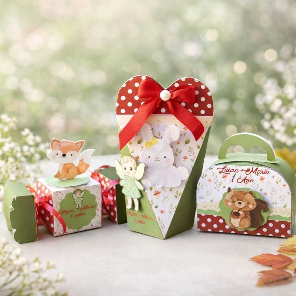 Kit caixas personalizadas Bosque Encantado/ lembrancinha de festa/ aniversário