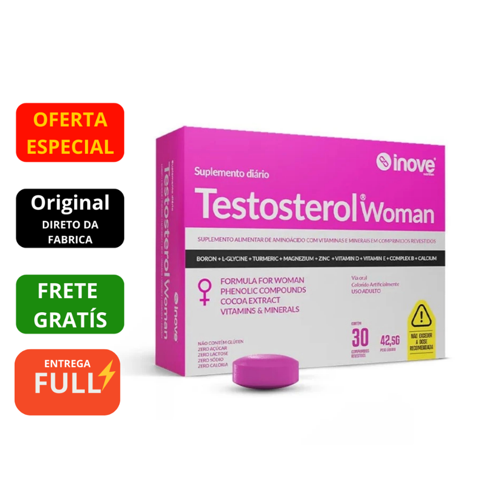Suplemento Testosterol Woman 30 Comprimidos - Inove