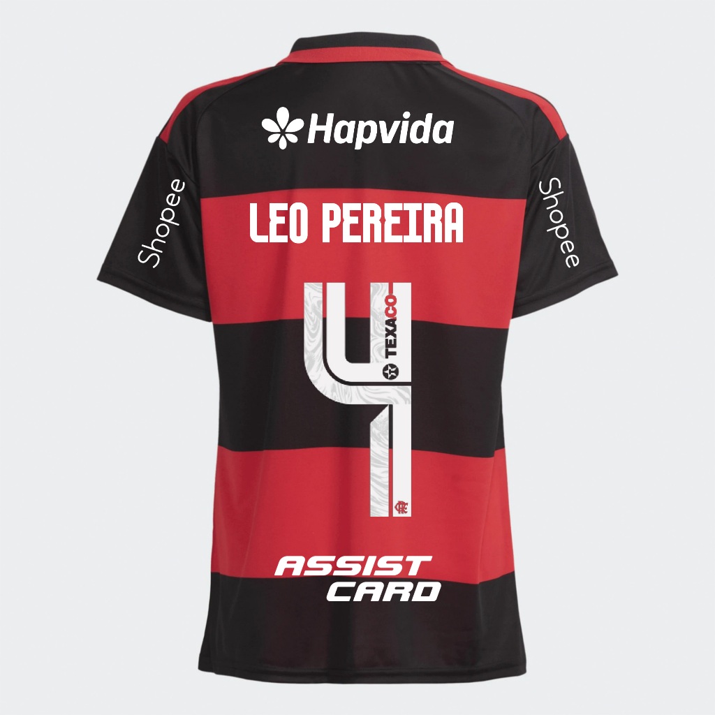 Manto Flamengo Masculina Jogo 1 Adidas 2026 - C/ Kit Patrocínio - Léo Pereira 4