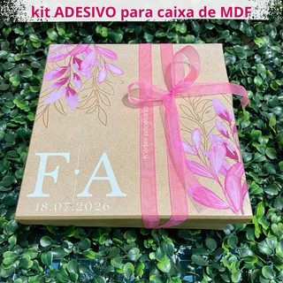 kit 20 ADESIVOS para PERSONALIZAR caixa de MDF convite Padrinhos