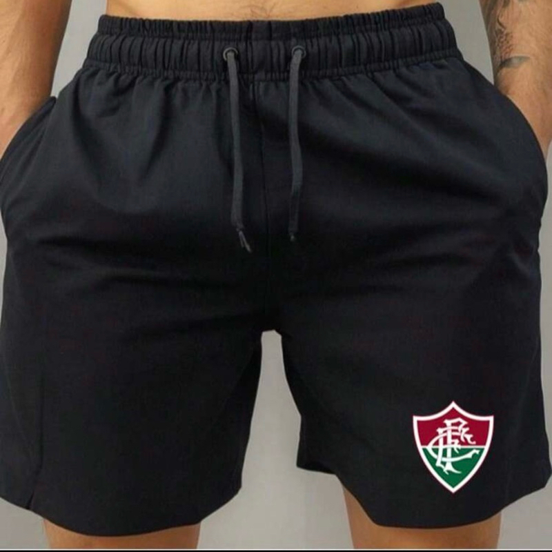 Short Bermuda Tactel Praia Mauricinho Treino Academia Corrida Esportivo Esporte Masculino Futebol Time fluminense
