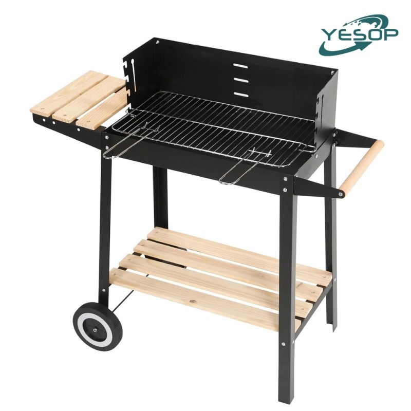 YESOP Churrasqueira a Carvão Portátil Para Terraço Externo 50x30cm Carrinho Churrasco Y-805 em Oferta na Shopee
