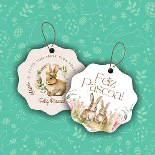 Tags Páscoa ENVIO IMEDIATO - Pronta Entrega - Feliz Páscoa - Não Personalizável em Oferta na Shopee