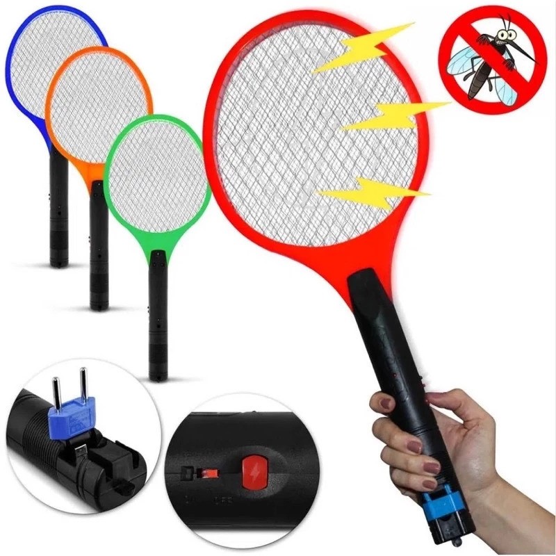 Raquete Elétrica Bivolt 110v~220v Mata Mosquito Recarregável Bivolt Combate Antiinsetos em Oferta na Shopee