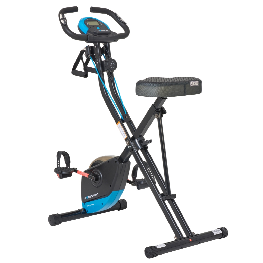 Bicicleta Ergométrica Dobrável Magnética com LCD Monitor Compacta para Treino em Casa até 120kg