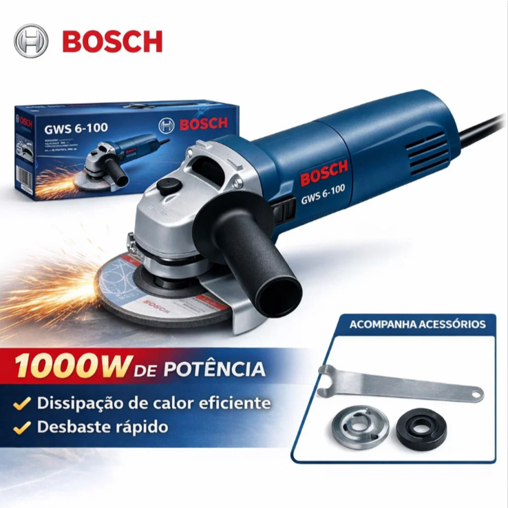 esmerilhadeira lixadeira 220v GWS6-100 1000W lixadeira bosch 110v serra Angular esmerilhadeira Corte