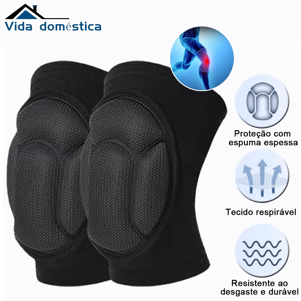 Joelheira Esportiva Elástica de Compressão Masculina e Feminina Basquete Voleibol ajustável Esporte