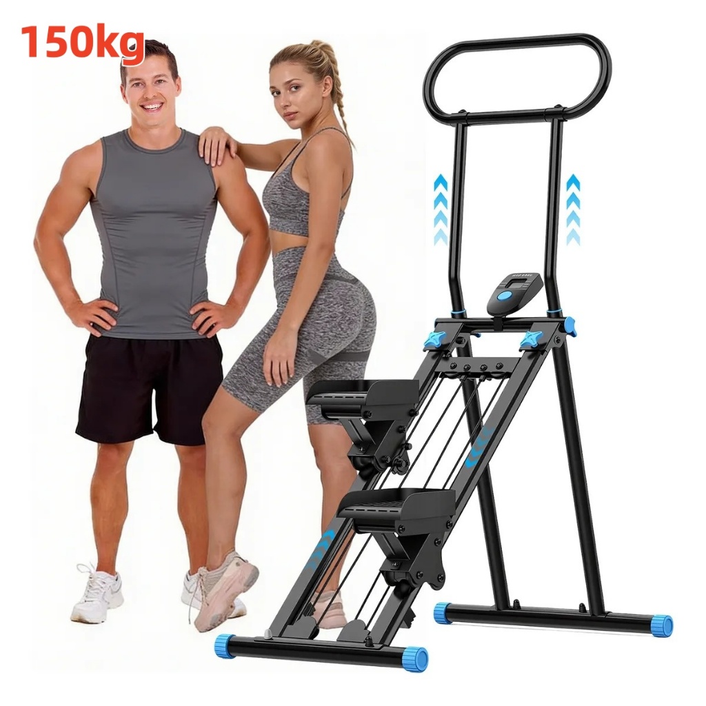Simulador De Caminhada Escada Dobrável 150kg Treino Em Casa Azul-escuro