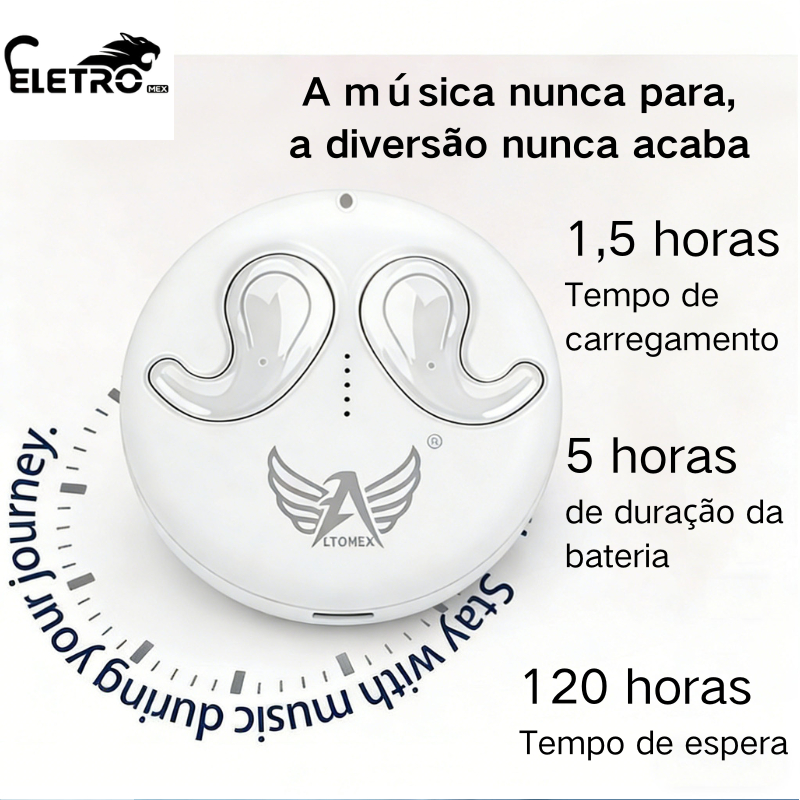 Fones de ouvido ultrafinos para dormir, mini fones sem fio, invisíveis, intra-auriculares, sem dor ao usar