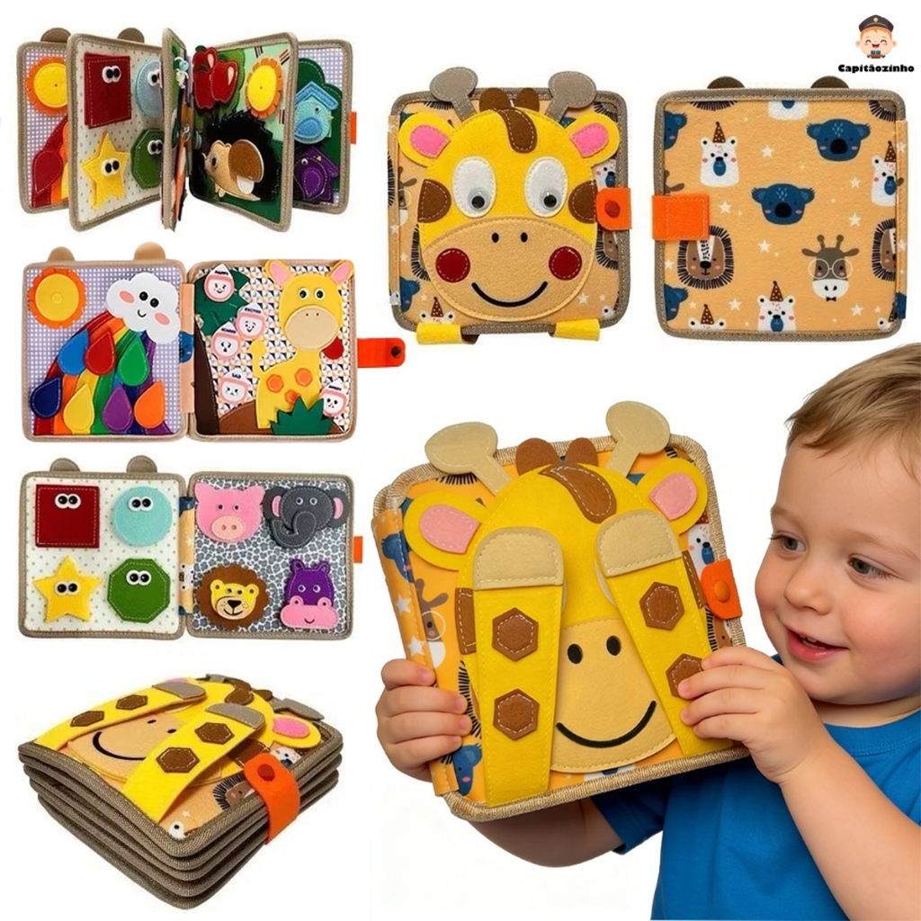 Montessori livros silenciosos para crianças, Soft Activity Busy Book,Felt Cloth Book, Toy ...