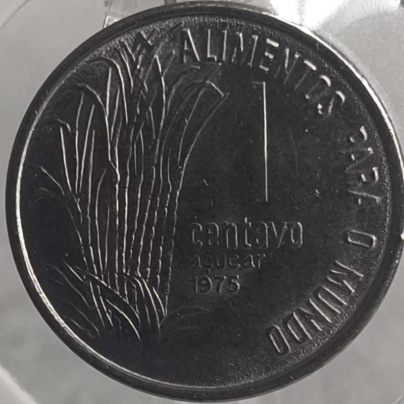 EL. 255- Moeda 1 centavo 1975 (17 mm). FAO "Alimentos para o Mundo". Autentica