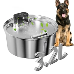 3.2L Newpet Inox gato Cães filtro da fonte de água bebedor ferroso automático sensor inteligente para gatos
