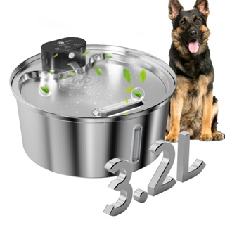 3.2L Newpet Inox gato Cães filtro da fonte de água bebedor ferroso automático sensor inteligente para gatos em Oferta na Shopee