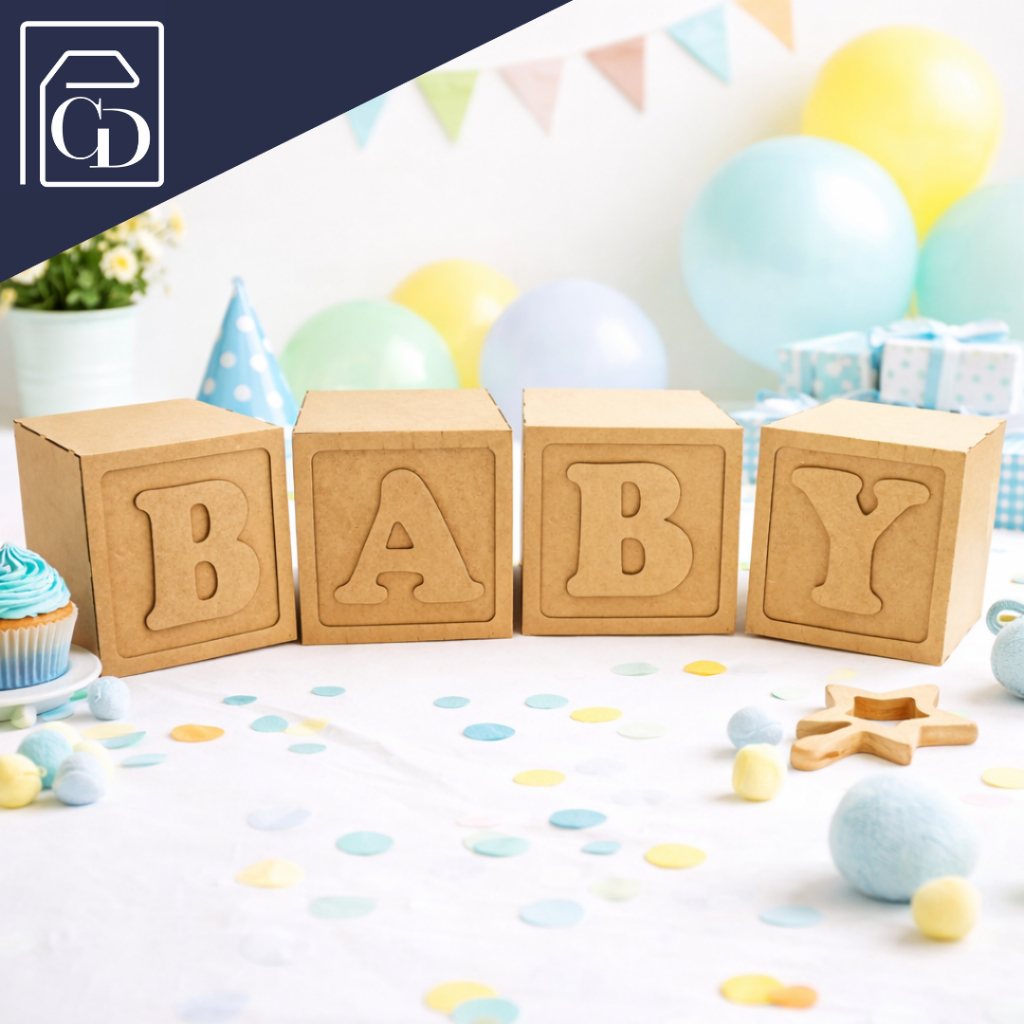 Cubos BABY Decoração de Festas e Eventos, Chá Revelacão, Ensaios Fotográfico em Oferta na Shopee