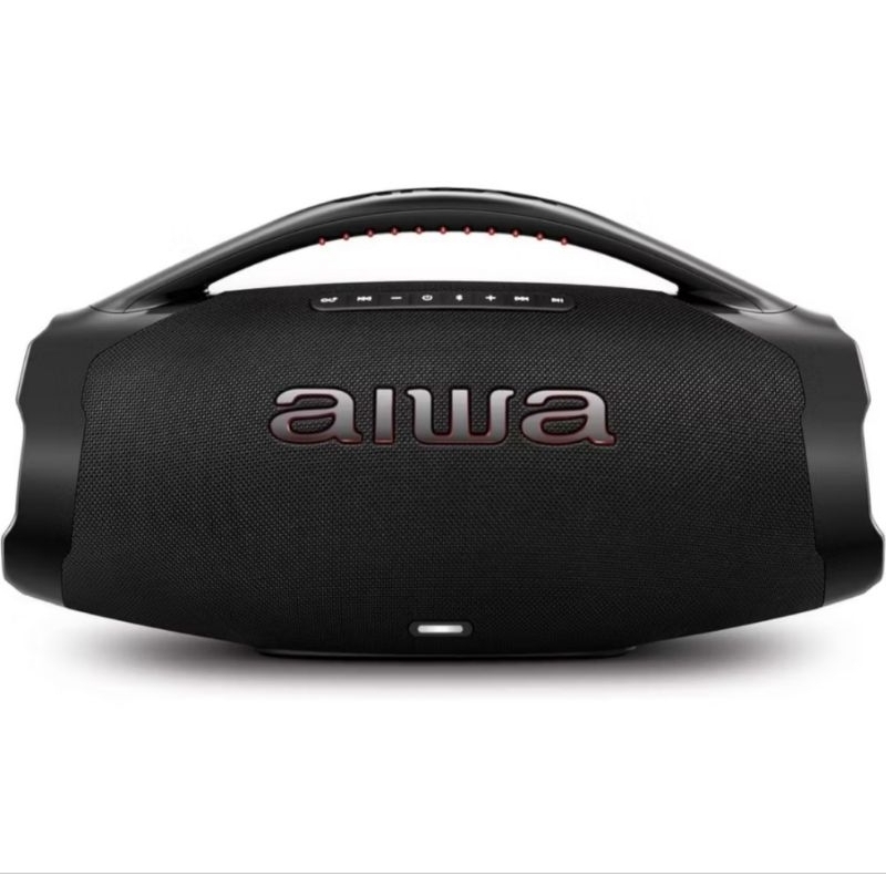 AIWA Boombox Plus Caixa de Som Bluetooth Preto com Som de Alta Definição 3 Vias, 200W RMS e IP66