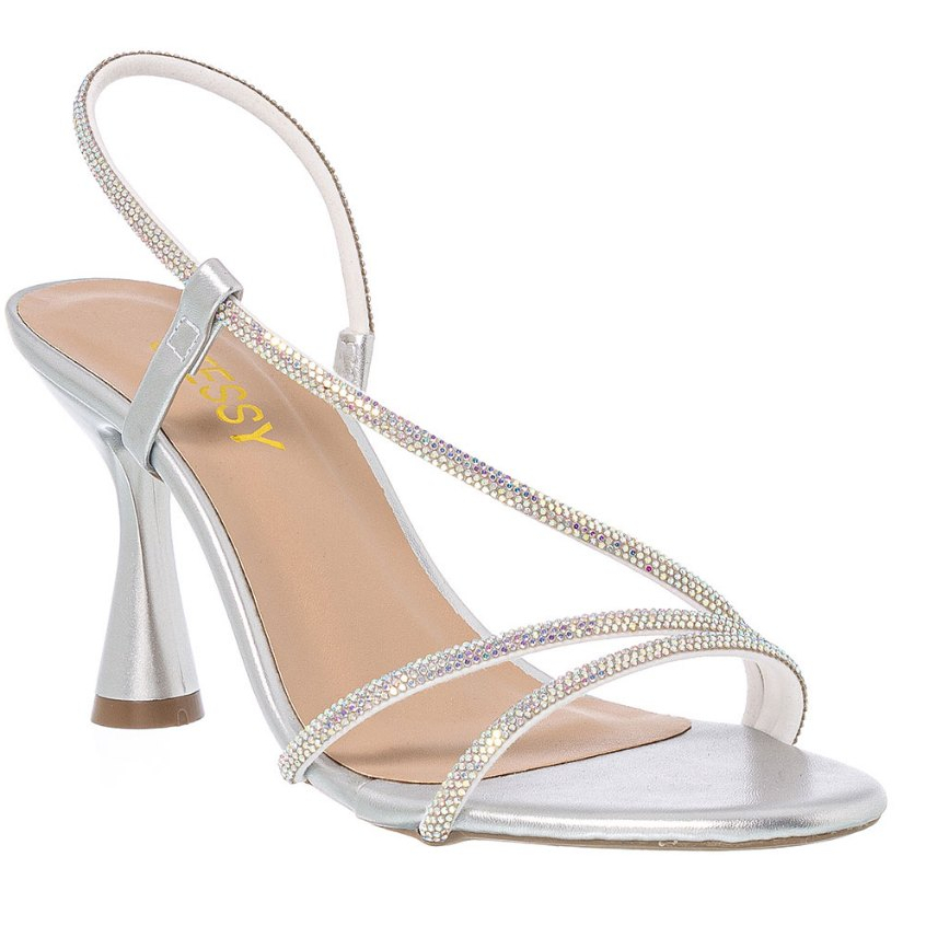 Sandália Feminina Stessy Shoes Salto Alto Fino Festa Strass Brilhante Luxo Elegante Original em Oferta na Shopee