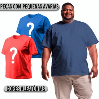 Camiseta Plus Colorida (aleatória) Com Pequenas Avarias/Pequenos Defeitos em Oferta na Shopee