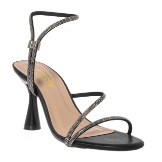 Sandália Feminina Stessy Shoes Strass Salto Alto Fino Elegante Festa Moda Confortável Luxo 2026 em Oferta na Shopee
