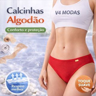 Kit até 12 Calcinhas Conforto Algodão Confortável para o dia a dia. em Oferta na Shopee