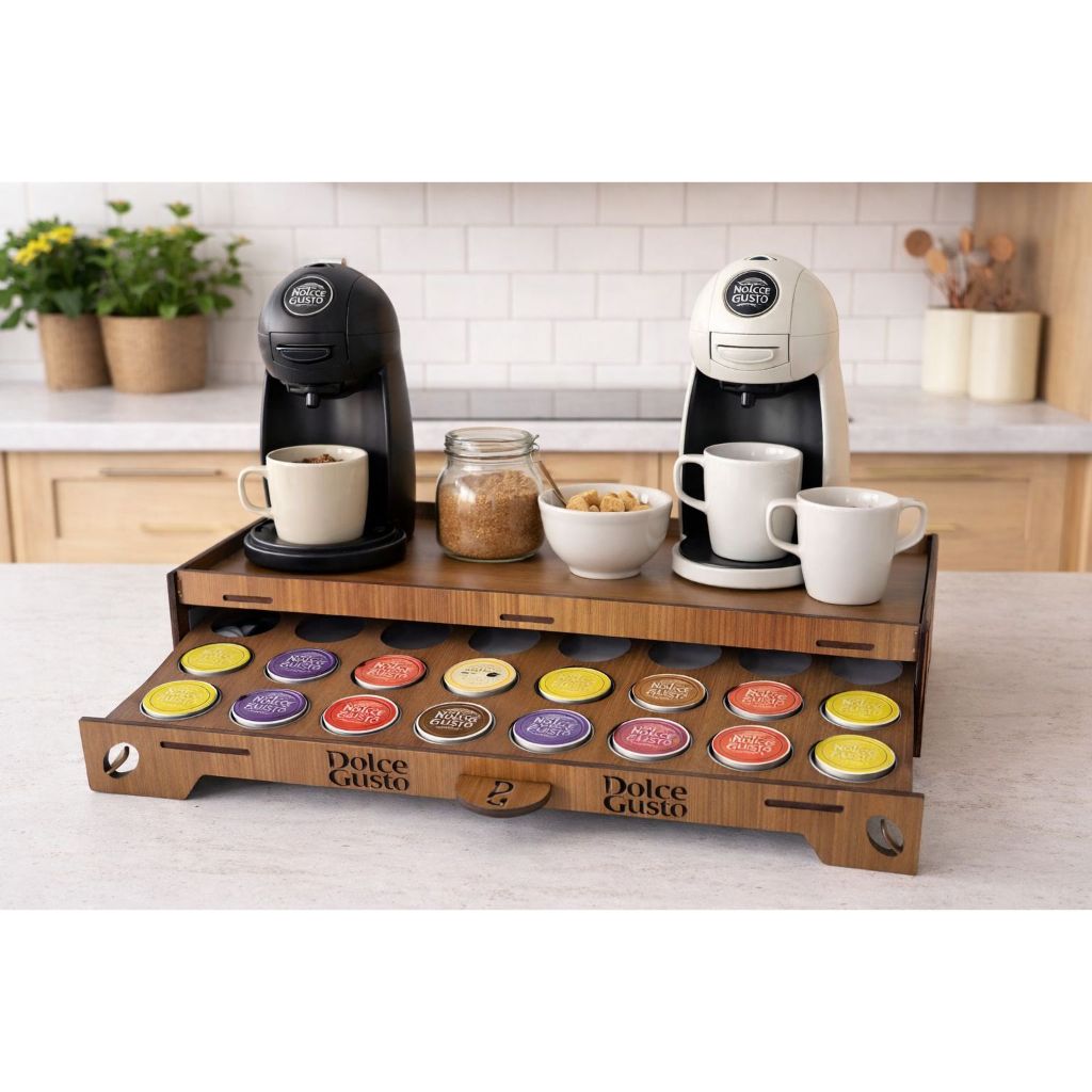 Bandeja cantinho do café Porta cápsula DOLCE GUSTO - 40 Cápsula Mdf
