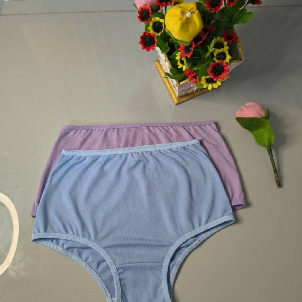 Kit 2 Calcinha Cintura Alta Gestante e Pós-Parto Segura Barriga Hot Pants Mamaes