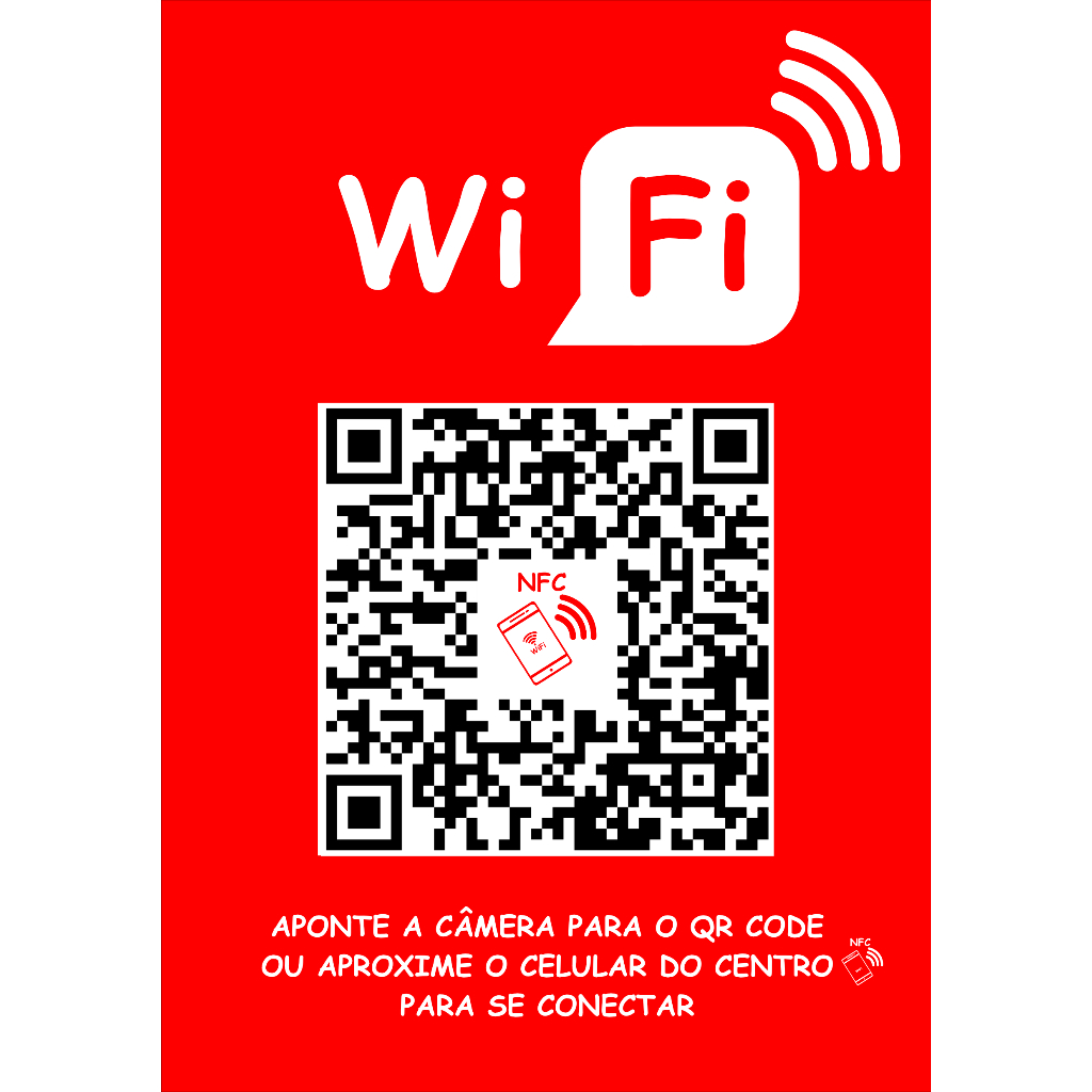 Placa WiFi QR Code Com NFC Aproximação Personalizado Plastificado