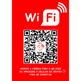 Placa WiFi QR Code Com NFC Aproximação Personalizado Plastificado em Oferta na Shopee