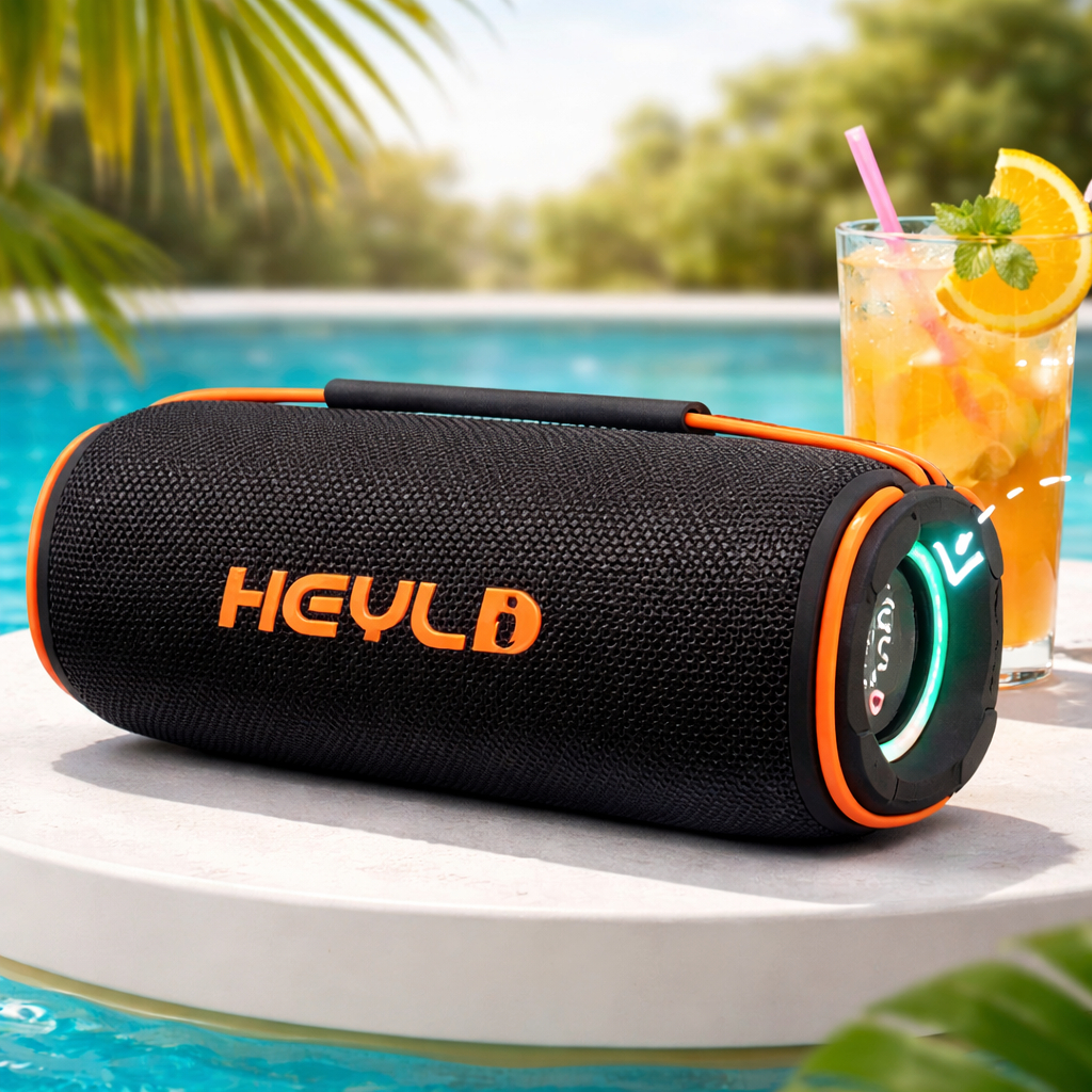 Caixa de Som Bluetooth Portátil HY-777BT 4’’ 4500mAh Som Potente USB AUX Preta Rádio FM