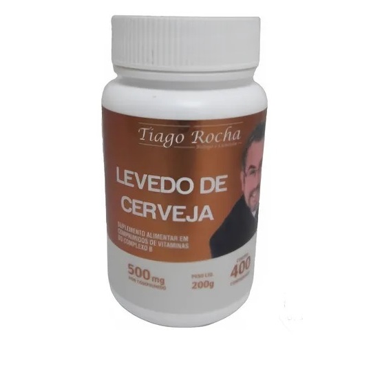 Levedo de cerveja Tiago Rocha 400 comprimidos