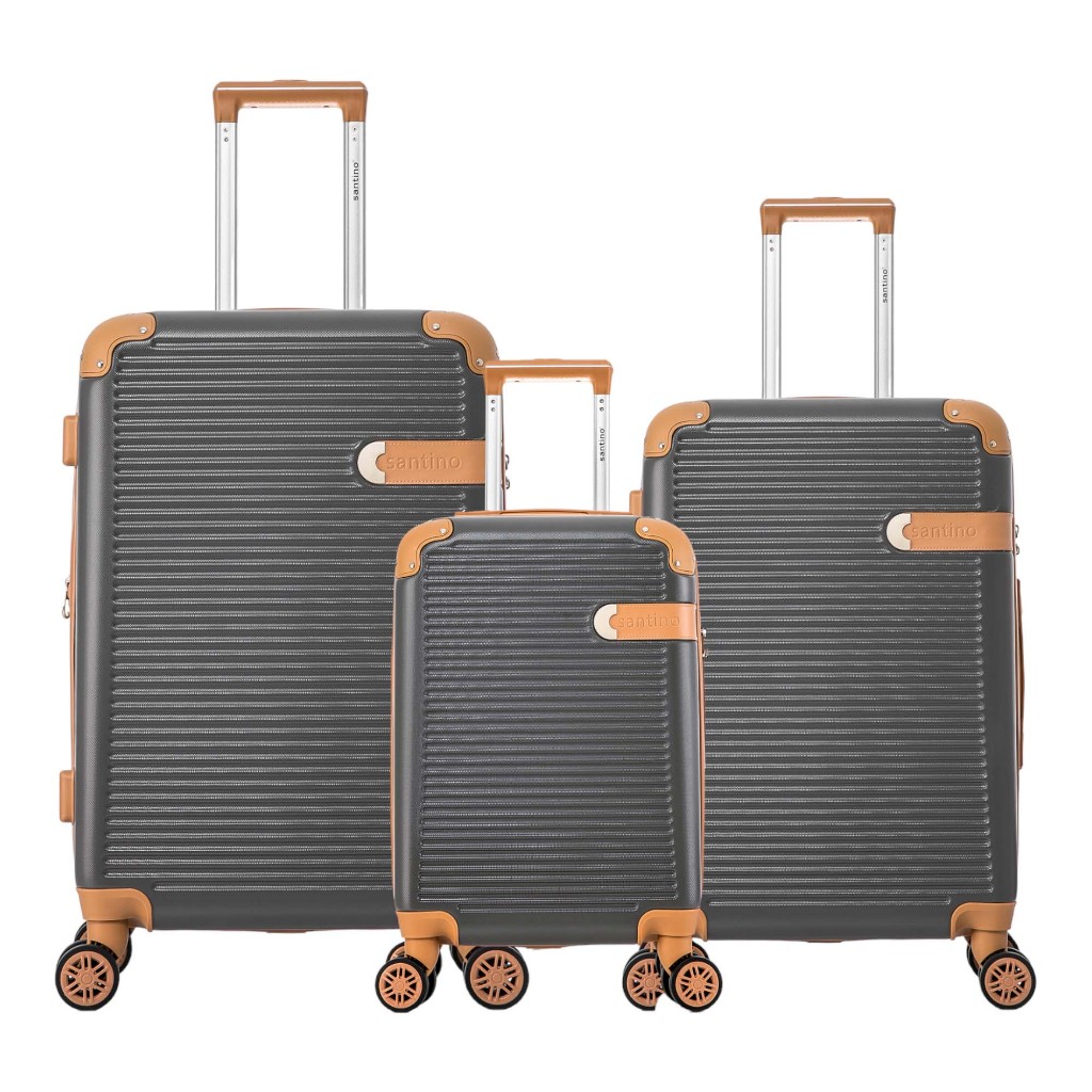 Kit Mala Média 23 Kgs + Mala Grande 30Kgs + Mala de Mão 10Kgs Para Viagem Style Giratória 360°